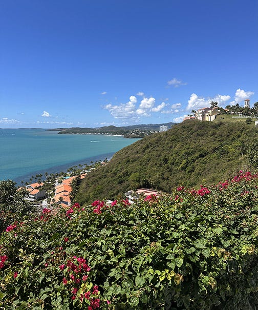 The view from the resort located in Las Crabs