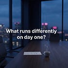 What runs differently on day one