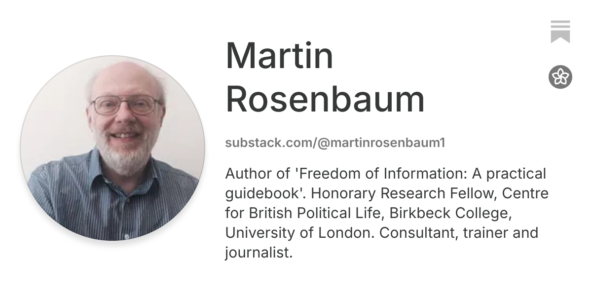 Martin Rosenbaum | Substack