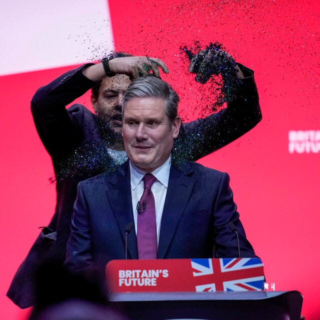 Keir Starmer, UK Labour Party Leader, Vows to Rebuild Britain Amid Protest  - The New York Times