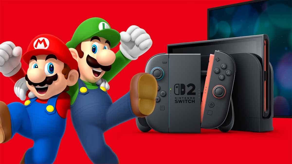 Nintendo Switch 2 with Mario and Luigi