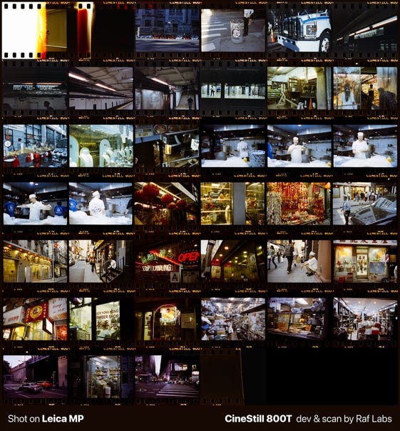 Film contact sheet