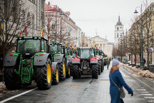 Farmers' protest in Vilnius