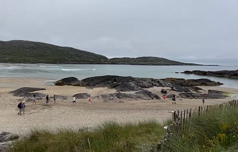 Top: Inlet, Holy well, Ladie's View Middle: Derrynane Beach, Healy Pass, Waterfall next to lodging Bottom: One of many river and lakes, front yard/view from our lodging