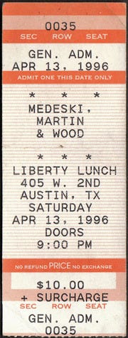 Medeski Martin & Wood 1996-04-13 Liberty Lunch Austin, TX : Medeski, Martin  & Wood : Free Download, Borrow, and Streaming : Internet Archive