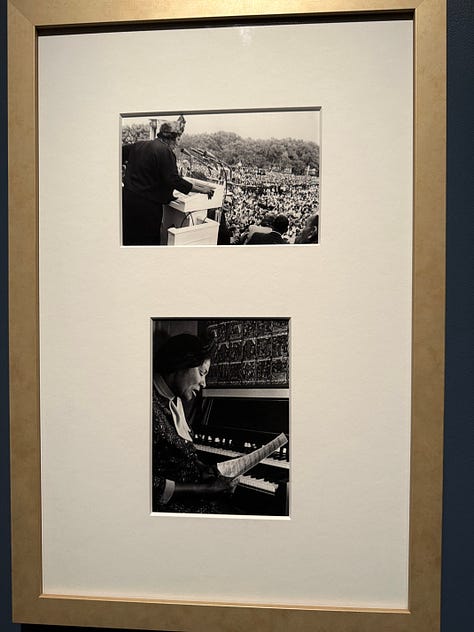 Pictures from a 2025 summer visit to the National Museum of African American History. It includes photos from exhibitions including Mahalia Jackson, the building itself and a book for sale titled "Reckoning" with an artful image of Harriet Tubman. Always work to educate and share the truth.