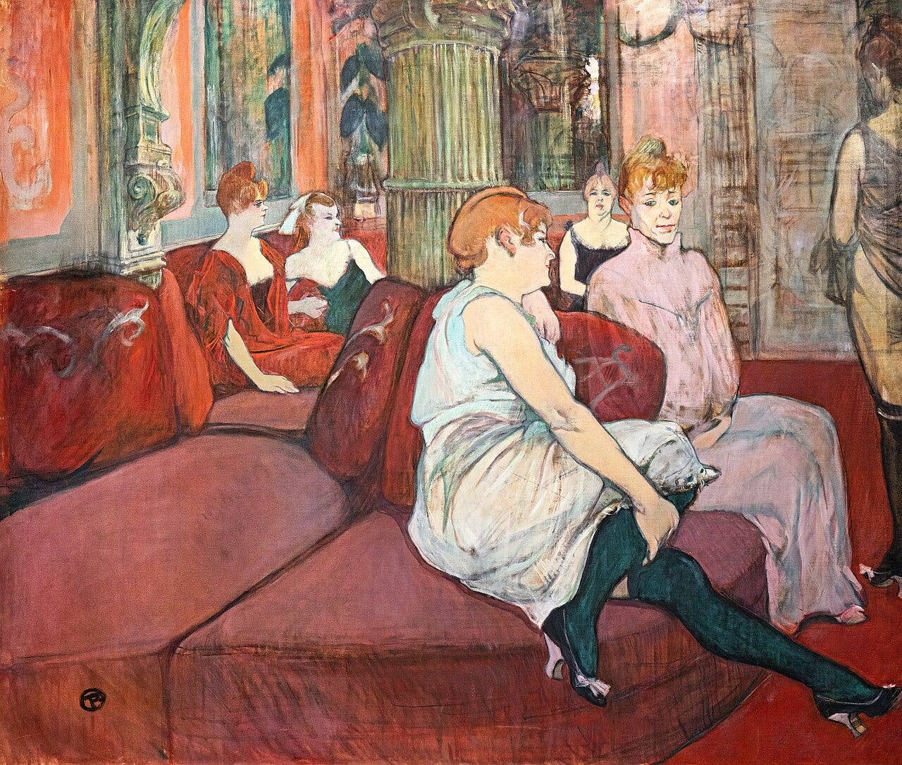 Women waiting in salon Women waiting in salon