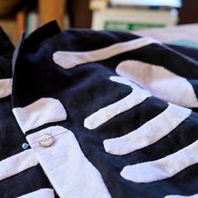 The Skeleton Shirt: Needle-Turn Appliqué