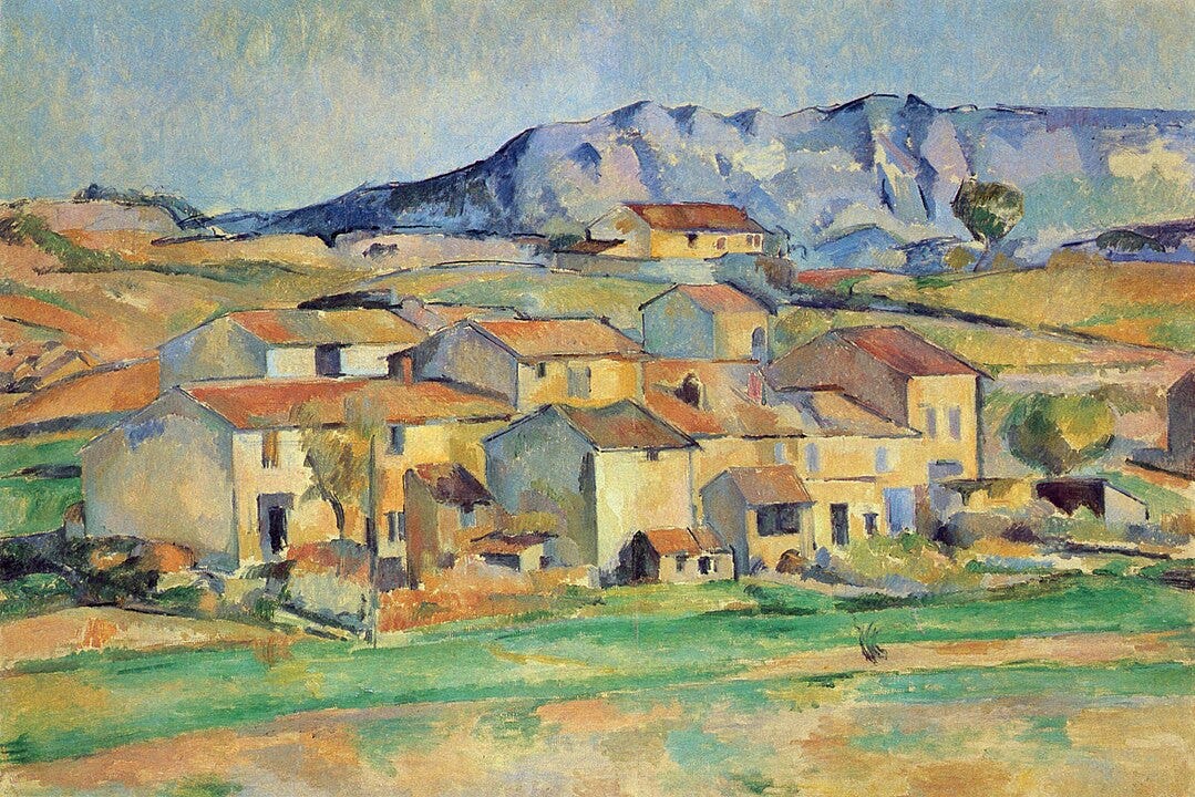 Montaigne Sainte-Victoire, von der Umgebung bei Gardanne aus gesehen 1886-1890