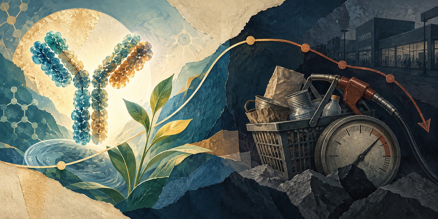 Illustration of a renewed biotech opportunity and pressure on consumer spending. Illustration of a renewed biotech opportunity and pressure on consumer spending.