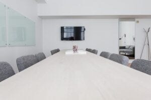 Empty boardroom
