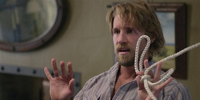 Walker Hoyt getting sassy after being tied up by Clint 1.13.