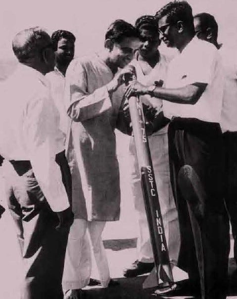 Dr Sarabhai with his trusted team