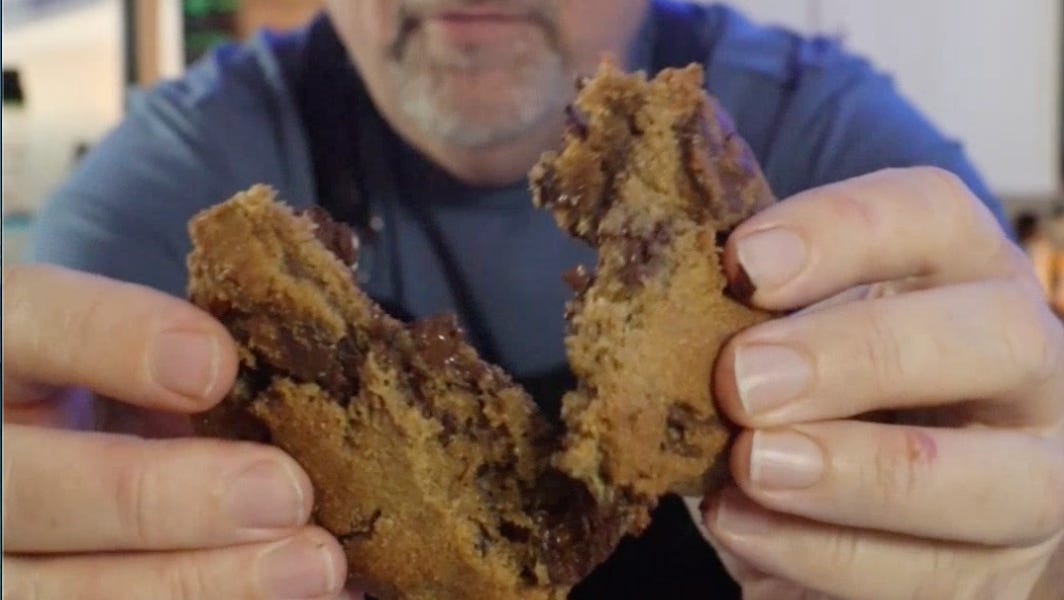 Dark Rye Flour Chocolate Chip Cookies