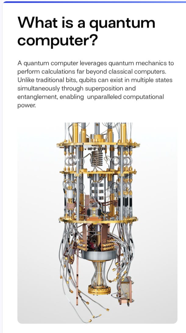 What is a quantum computer? Picture of a quantum computer