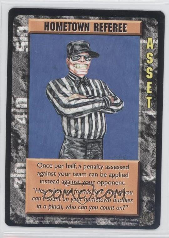 1995 Upper Deck Gridiron Fantasy Football - [Base] #_HORE - Hometown Referee