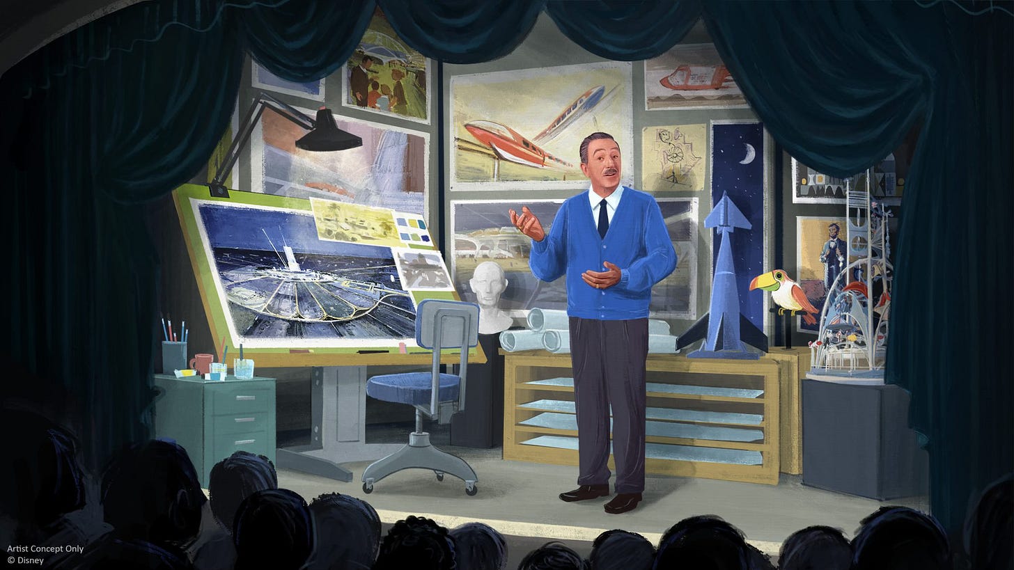 Rendering of Walt Disney animatronic at Magic Kingdom Rendering of Walt Disney animatronic at Magic Kingdom