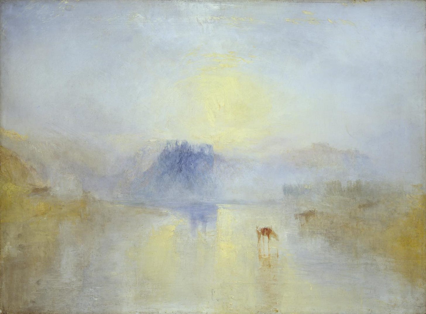 Norham Castle, Sunrise. J.M.W. Turner, public domain