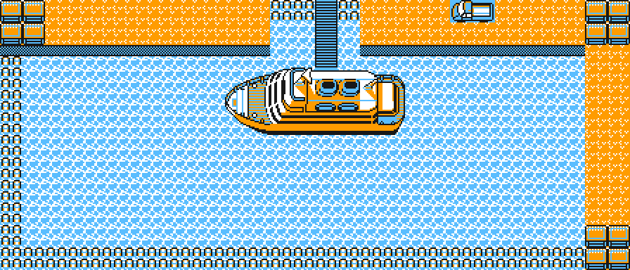 The SS Anne from Pokémon Red and Blue, featuring the truck that supposedly had a Mew underneath it... The SS Anne from Pokémon Red and Blue, featuring the truck that supposedly had a Mew underneath it...