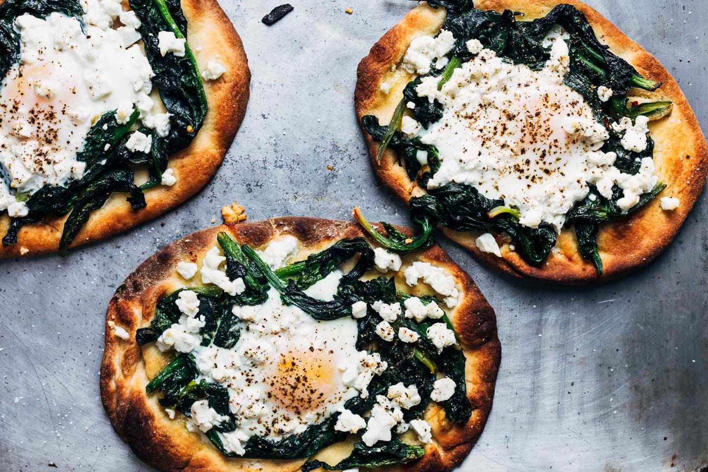 Baked flatbreads, just out of the oven.