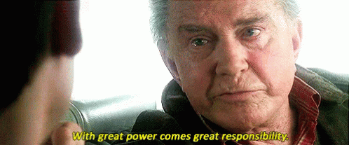 With Great Power Comes Great Responsibility GIF - Spiderman Responsibility  - Discover & Share GIFs