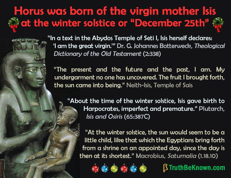 Was Horus Born on December 25th of a Virgin? - Stellar House Publishing