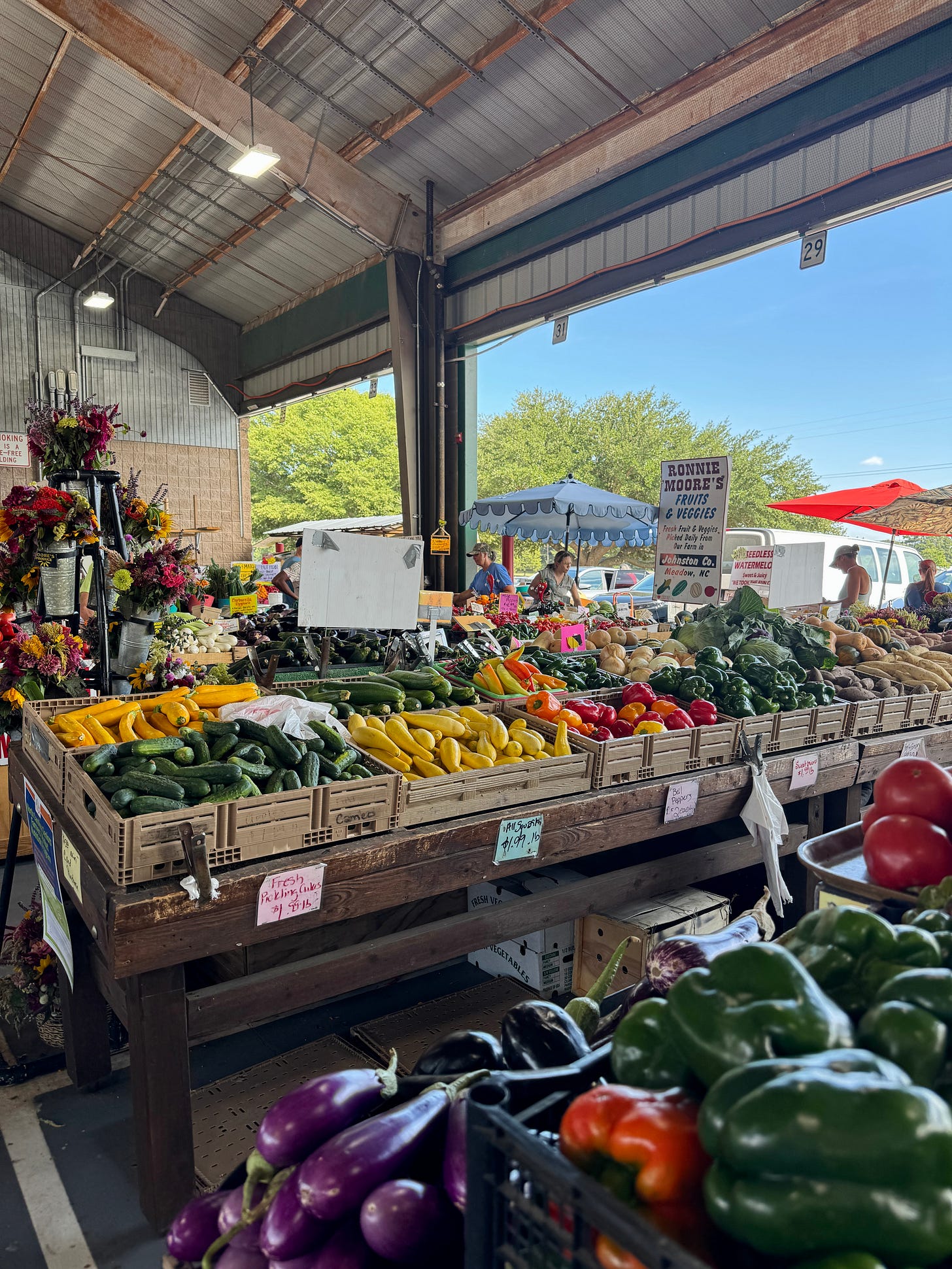 farmers market with lots of fresh produce