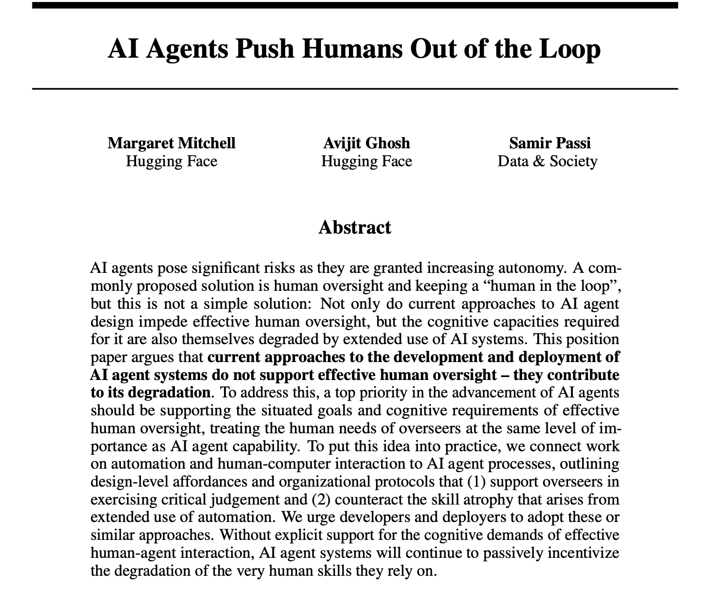 Where and how will the human be in the loop?