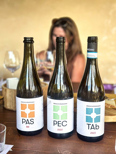 wine tasting at Abbazia di Propezzano
