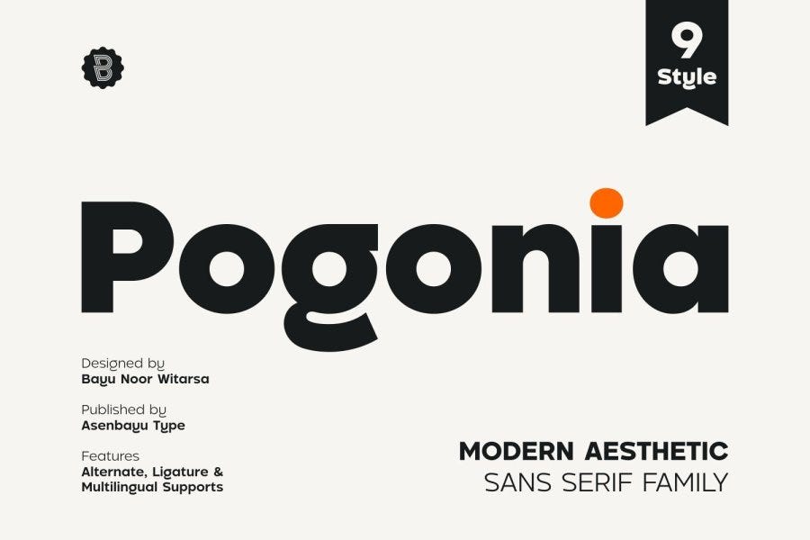 Pogonia Modern Sans Serif Font
