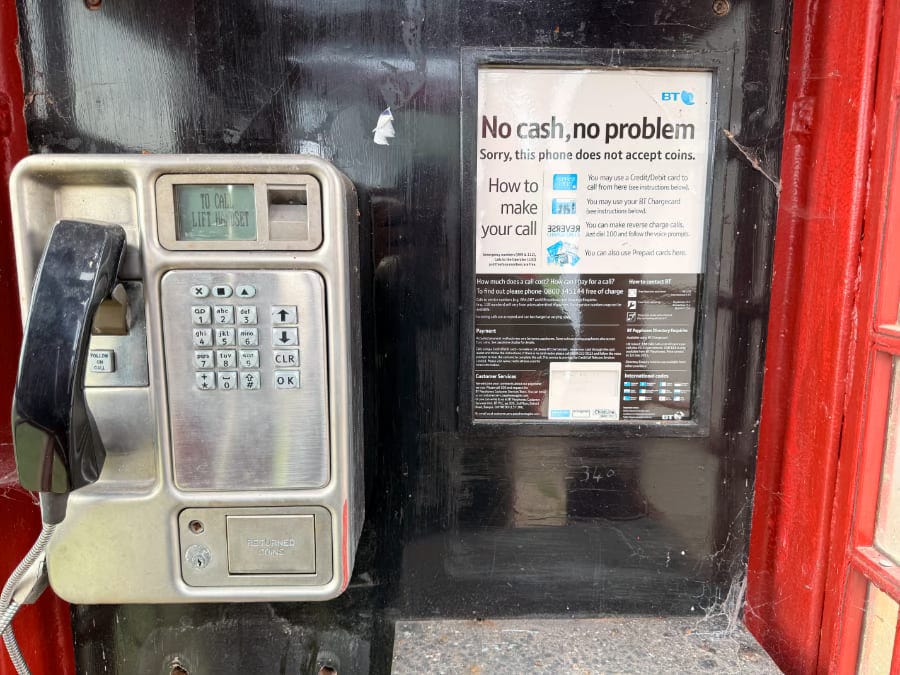 An old payphone An old payphone