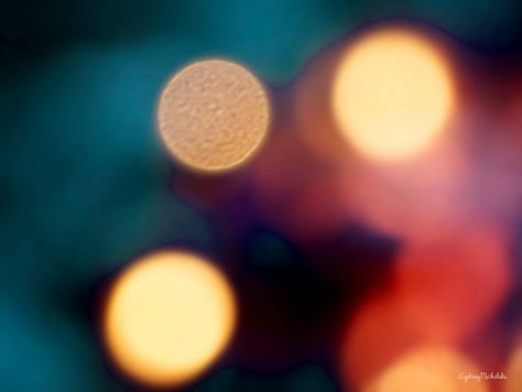 A gallery of six images showcases different aspects of nature: bird, butterfly, beach, flower, light, droplets.