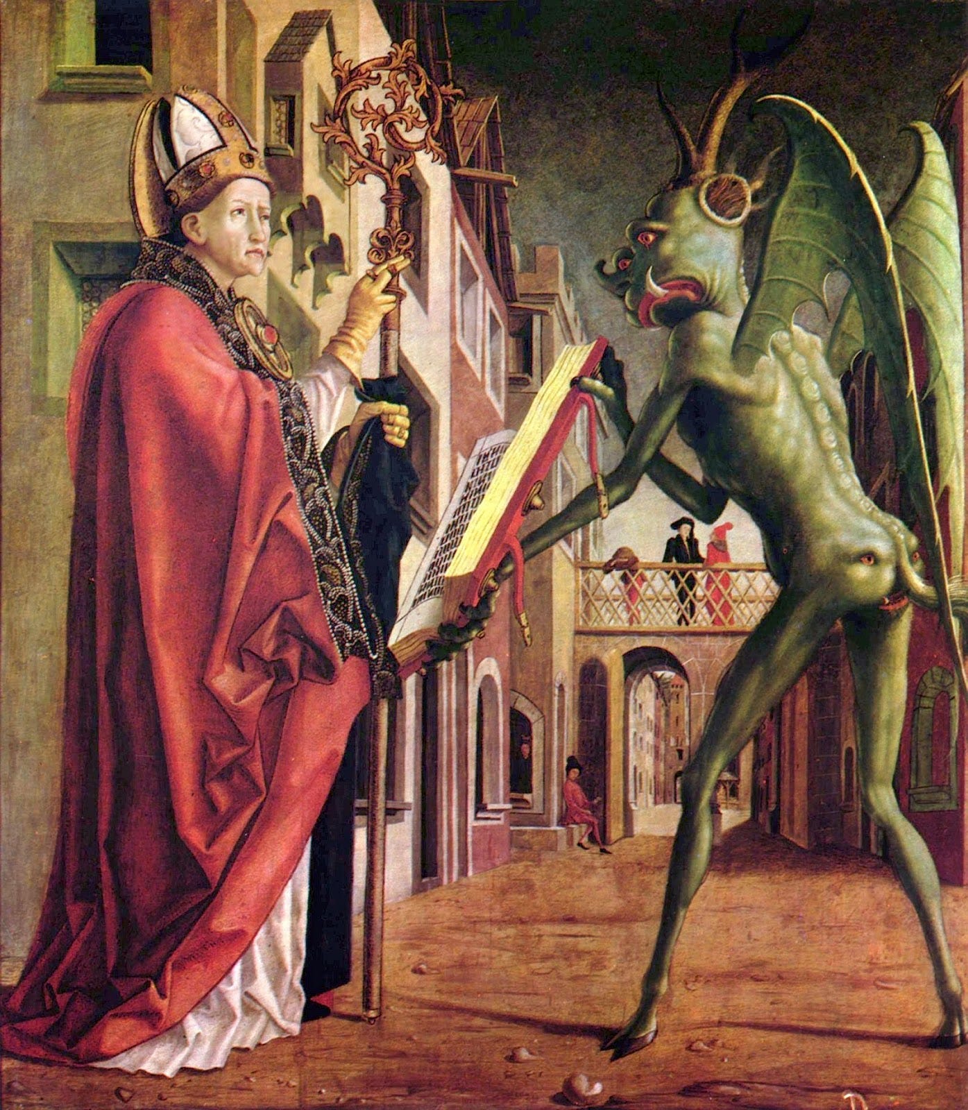 St. Wolfgang and the Devil by Michael Pacher (1471-75) – A World Long Lost