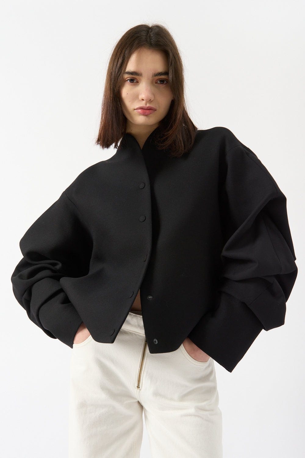 Bite Studios Crinkled Sleeve Jacket - Bessette