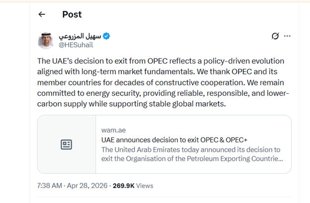UAE Exits OPEC: What Is the Impact on Global Oil Markets?