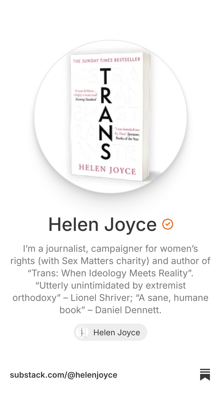 Helen Joyce | Substack