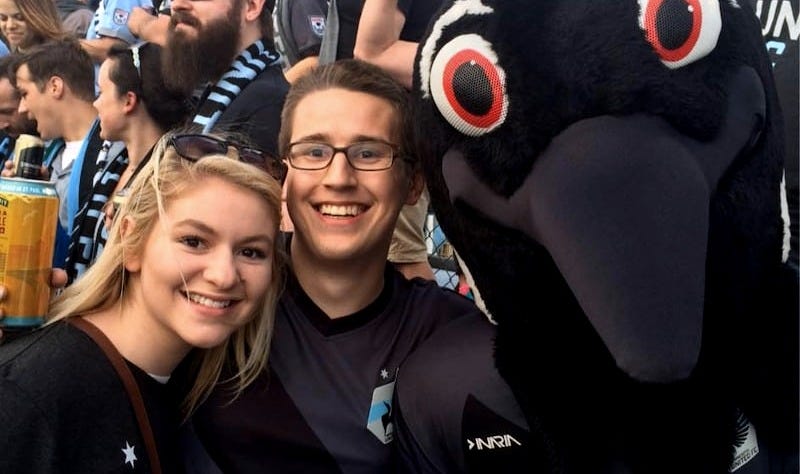 Brandon Sigüenza and his partner, who was not detained by ICE.