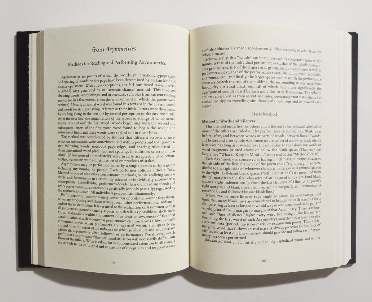 Jackson Mac Low, Representative Works: 1938-1985, Roof Books, The Segue Foundation, New York, NY, 1986 [Fondazione Bonotto, Colceresa (VI). Art: © Jackson Mac Low]