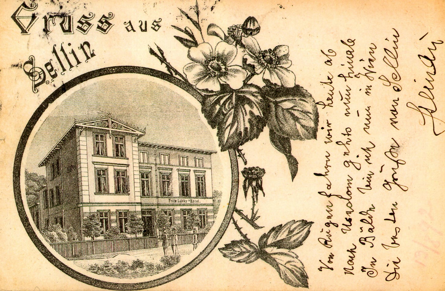 Eine historische Postkarte ... 