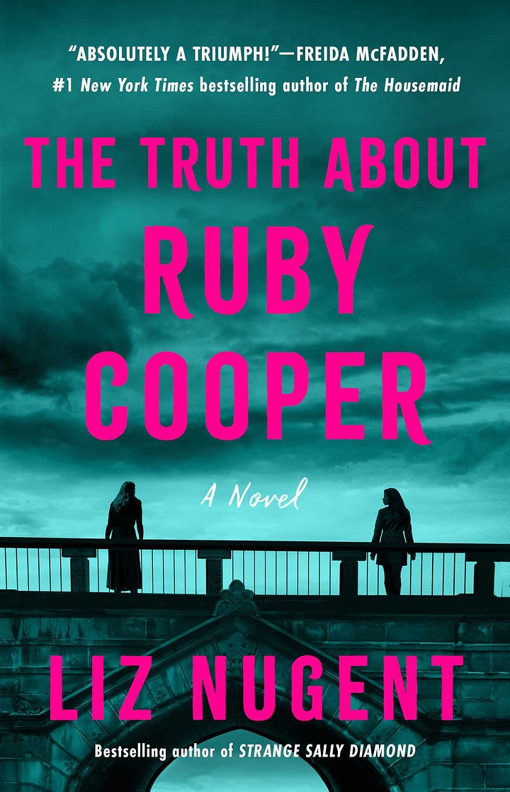 the cover of the truth about ruby Cooper and photo of author liz nugget
