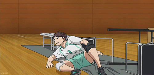 There is only our will — oikawa fell on his bad knee