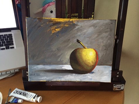 paintings and crochet creations