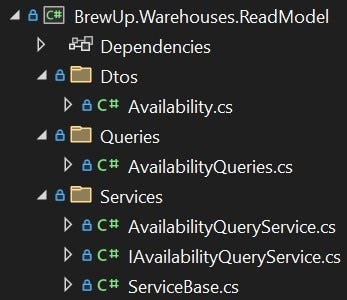 Figure 7.5 – Warehouses read model