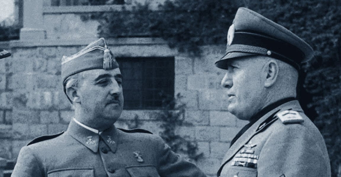 Francisco Franco con Benito Mussolini Francisco Franco con Benito Mussolini