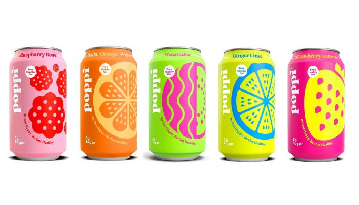 Poppi Prebiotic Soda, 5 Flavor Variety, 12 oz (Pack of 10)