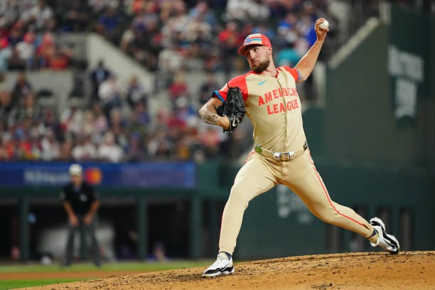 Garrett Crochet of the Chicago White Sox pitches during the 94th MLB All-Star Game presented by Mastercard at Globe Life Field on Tuesday, July 16,...