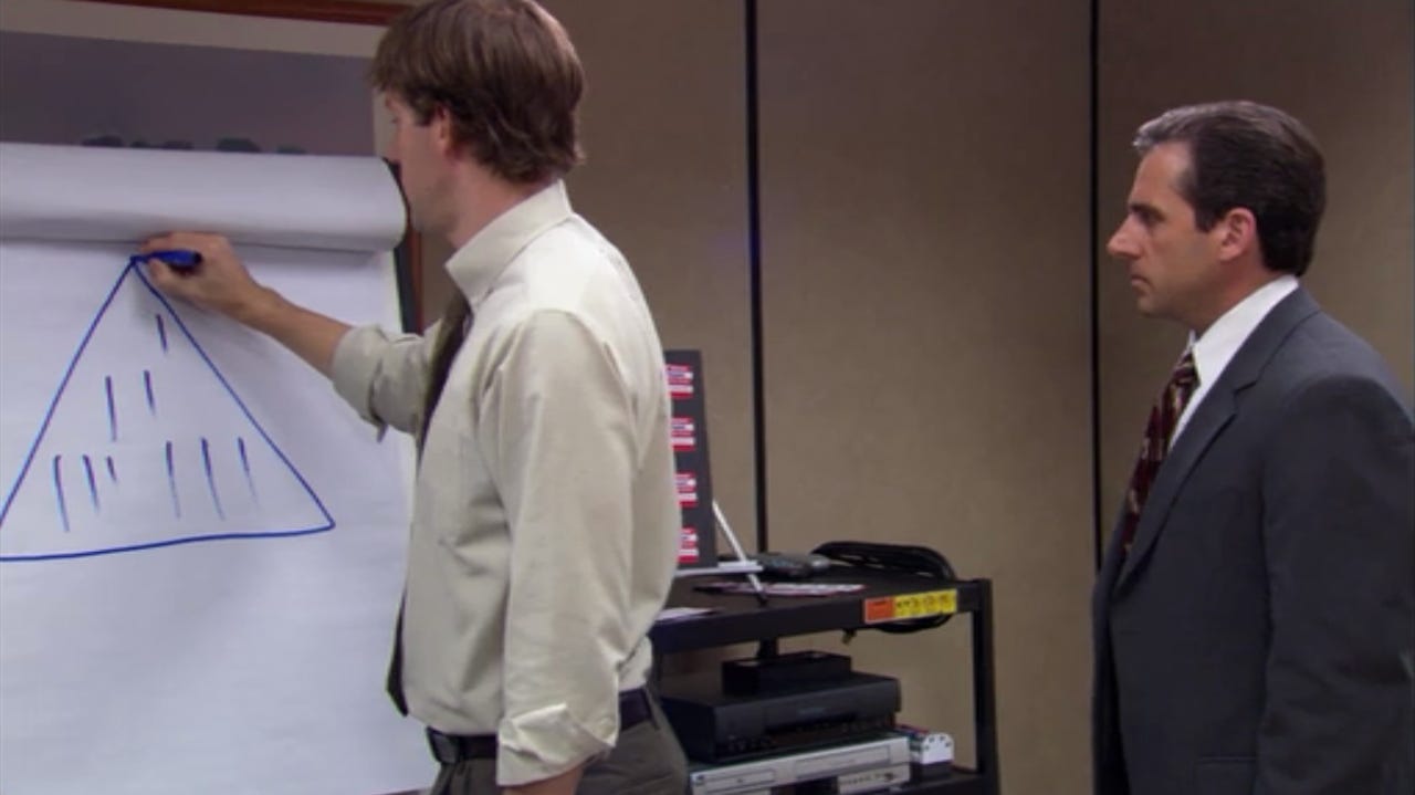It's not a pyramid scheme, it's not even really a "scheme" per se...... I  got a make a few calls : r/DunderMifflin