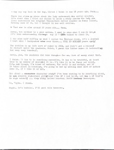 Typewritten page. You're still not missing much 