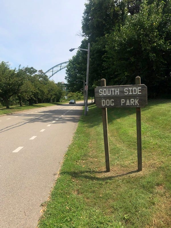 South Side Dog Park sign