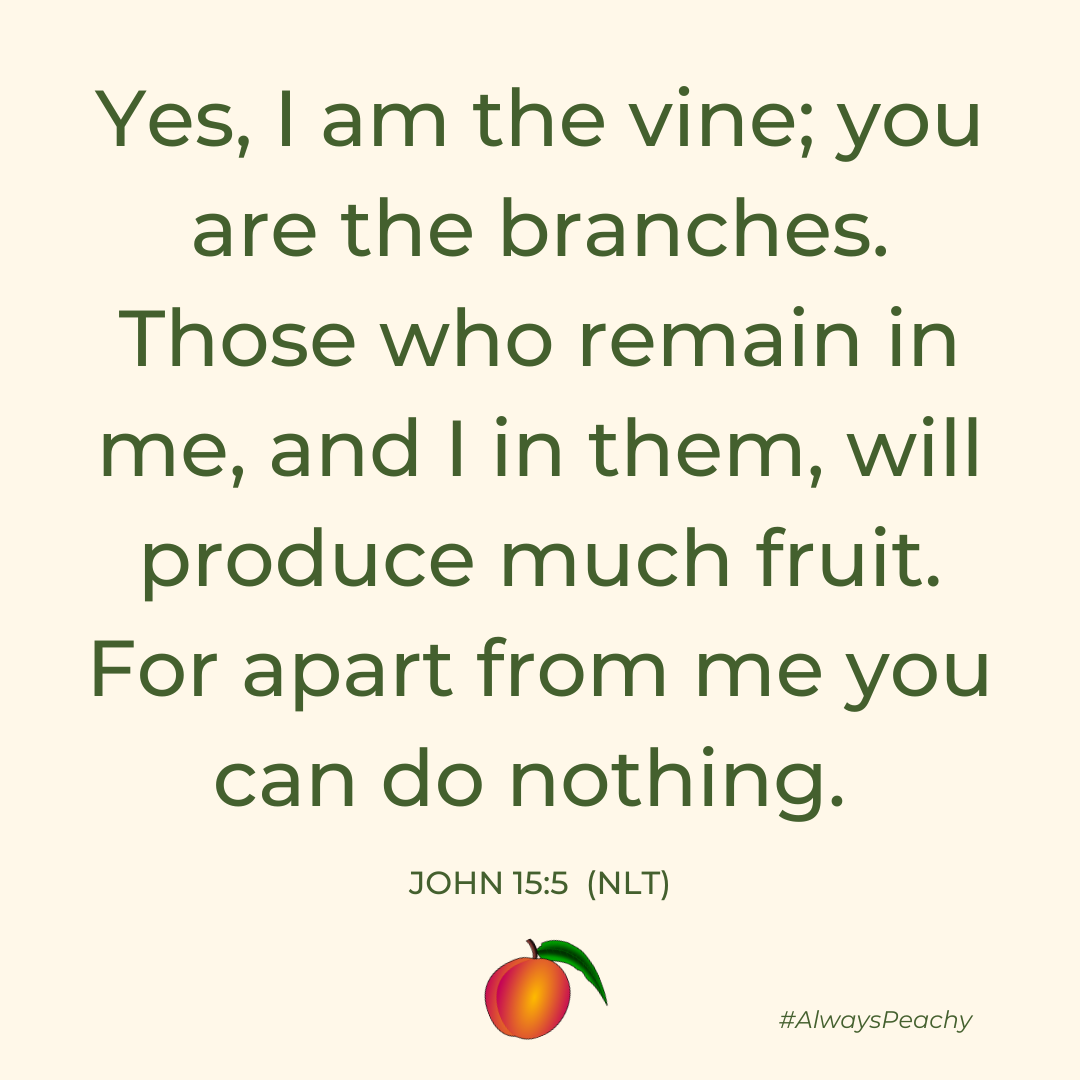 Yes, I am the vine; you are the branches. Those who remain in me, and I in them, will produce much fruit. For apart from me you can do nothing. 